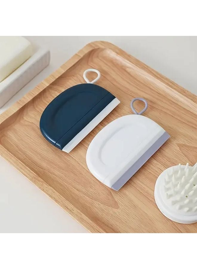 مكشطة تنظيف ثقيلة 2 قطعة بيضاء و 2 قطعة زرقاء للحمام والمطبخ والبلاط والزجاج - Image 4